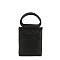 Perforated Round Top Handle Crossbody Bag