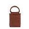 Perforated Round Top Handle Crossbody Bag