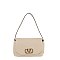 Quilted Logo Flap Shoulder Bag