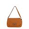 Quilted Logo Flap Shoulder Bag