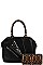 2IN1 MODERN STUDDED LEOPARD HANDLE SATCHEL WITH MATCHING WALLET