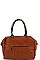 2IN1 MODERN STUDDED LEOPARD HANDLE SATCHEL WITH MATCHING WALLET