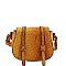 CUTE STYLISH TEXTURED PU LEATHER CROCO PATTERN CROSSBODY BAG  JYLQF-010