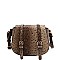 CUTE STYLISH TEXTURED PU LEATHER CROCO PATTERN CROSSBODY BAG  JYLQF-010