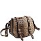 CUTE STYLISH TEXTURED PU LEATHER CROCO PATTERN CROSSBODY BAG  JYLQF-010