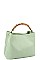 CUTE FASHION BAMBOO HANDLE SATCHEL WITH LONG STRAP