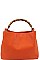 CUTE FASHION BAMBOO HANDLE SATCHEL WITH LONG STRAP