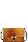 ANIMAL SKIN TEXTURED CROSSBODY BAG