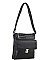 TEXTURED LEATHER SMOOTH ENVELOPE DESIGN CROSSBODY BAG