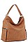 FASHIONABLE SMOOTH TEXTURED PU LEATHER HOBO BAG JYLS-3104