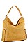 FASHIONABLE SMOOTH TEXTURED PU LEATHER HOBO BAG JYLS-3104