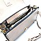 LS2044-LP Hardware and String Accent Formal Clutch Cross Body