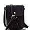 LS2189-LP Tassel Accent Cellphone Holder Crossbody