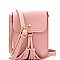 LS2189-LP Tassel Accent Cellphone Holder Crossbody