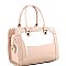 Trendy Studded Patent Double-Compartment Satchel MH-LS3190
