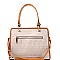 2 in 1 Structured Monogram Satchel Wristlet SET