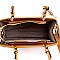 2 in 1 Structured Monogram Satchel Wristlet SET