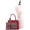 2 in 1 Structured Monogram Satchel Wristlet SET