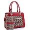 2 in 1 Structured Monogram Satchel Wristlet SET