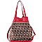 2 in 1 Monogram Drawstring Bucket Tote Wristlet SET