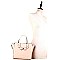 Stylish Bow Accent Patent 2-Way Medium Satchel MH-LS5047