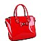 Stylish Bow Accent Patent 2-Way Medium Satchel MH-LS5047