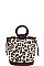 LEOPARD SOFT FUR BUCKET SHOULDER BAG
