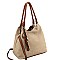 Braided Canvas 2-Way Hobo and Long Wallet Set
