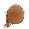 Fashion Tassel Round Crossbody Bag