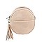 Fashion Tassel Round Crossbody Bag