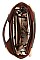 TWO TONE ROUND SATCHEL WITH LONG STRAP