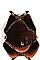 LEOPARD TRIM TOTE BAG WITH THICK LONG STRAP