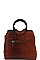 DESIGNER CUTE CROCO PATTERN TOTE BAG WITH LONG STRAP