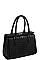 CROC PATTERN SATCHEL WITH LONG STRAP