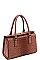 CROC PATTERN SATCHEL WITH LONG STRAP