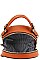 STRIPED AND PYTHON SKIN CROSSBODY BAG