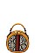 STRIPED AND PYTHON SKIN CROSSBODY BAG