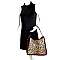 2 WAY LEOPARD PRINT HOBO WALLET SET