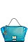 NICOLE LEE BLUE SATCHEL WITH LONG STRAP