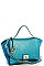 NICOLE LEE BLUE SATCHEL WITH LONG STRAP