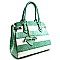 LT1180-LP Crocodile Texture Stripe Charming Satchel