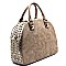 Rhinestone Stud Textured Round Shape Satchel