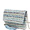 Tassel Accent Woven Straw Fold-Over Clutch MH-LT6530