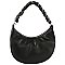 Braided Chain Handle Hobo Shoulder Bag