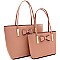 Lovely Bow Accent 2PC Tote SET