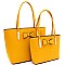Lovely Bow Accent 2PC Tote SET