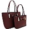Lovely Bow Accent 2PC Tote SET