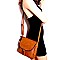 EW2143 -LP  Tassel Accent Large Saddle Bag