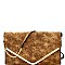 3-Compartment Distressed Envelope Clutch