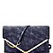 3-Compartment Distressed Envelope Clutch